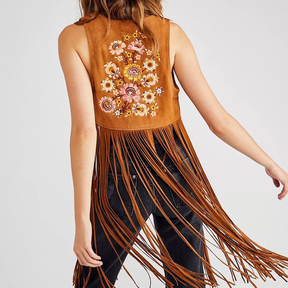 Spell & The Gypsy Joni Suede Vest Tan Size S/M NWT